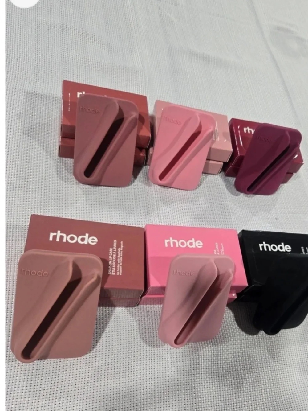 RHODE Snap-On Lip Case in Black White Mauve Berry Pink MagSafe phone Sephora